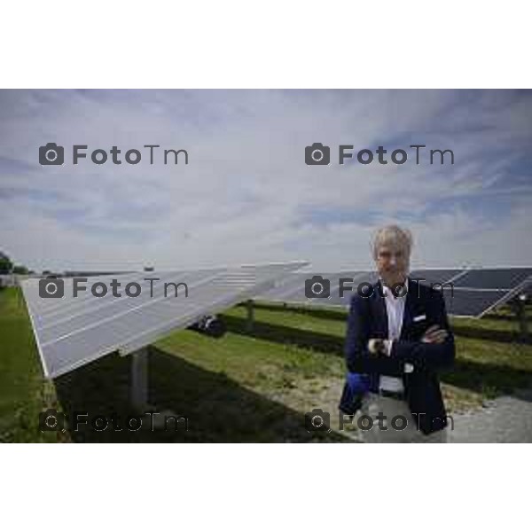 Chignolo D\'isola Bergamo Italgen parco fotovoltaico piu grande della lombardia 20 maggio 2026 cronaca Bergamo Italia Carlo Pesenti Foto Tiziano Manzoni Lapresse