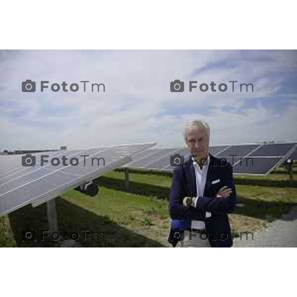Chignolo D\'isola Bergamo Italgen parco fotovoltaico piu grande della lombardia 20 maggio 2026 cronaca Bergamo Italia Carlo Pesenti Foto Tiziano Manzoni Lapresse