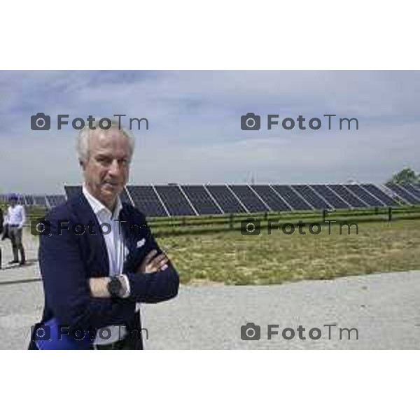 Chignolo D\'isola Bergamo Italgen parco fotovoltaico piu grande della lombardia 20 maggio 2026 cronaca Bergamo Italia Carlo Pesenti Foto Tiziano Manzoni Lapresse