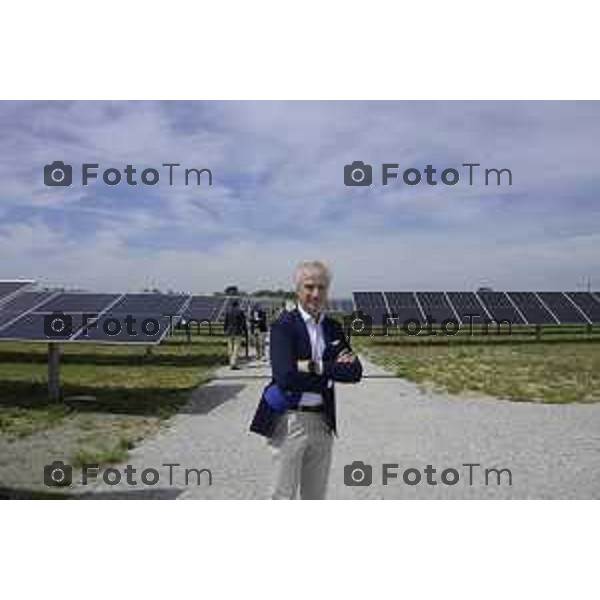 Chignolo D\'isola Bergamo Italgen parco fotovoltaico piu grande della lombardia 20 maggio 2026 cronaca Bergamo Italia Carlo Pesenti Foto Tiziano Manzoni Lapresse