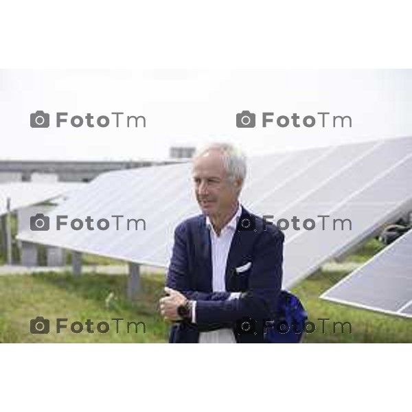 Chignolo D\'isola Bergamo Italgen parco fotovoltaico piu grande della lombardia 20 maggio 2026 cronaca Bergamo Italia Carlo Pesenti Foto Tiziano Manzoni Lapresse