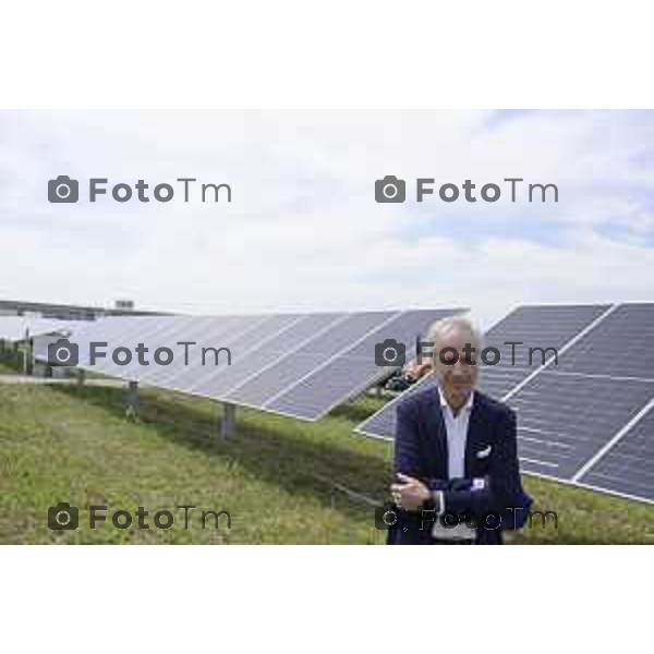 Chignolo D\'isola Bergamo Italgen parco fotovoltaico piu grande della lombardia 20 maggio 2026 cronaca Bergamo Italia Carlo Pesenti Foto Tiziano Manzoni Lapresse