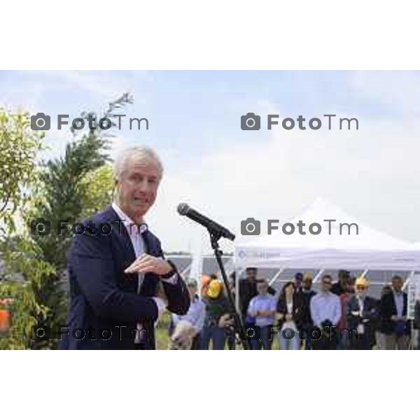 Chignolo D\'isola Bergamo Italgen parco fotovoltaico piu grande della lombardia 20 maggio 2026 cronaca Bergamo Italia Carlo Pesenti Foto Tiziano Manzoni Lapresse