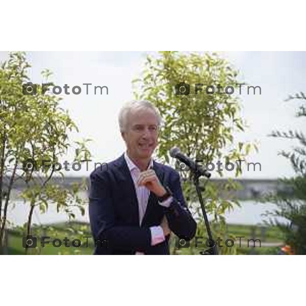 Chignolo D\'isola Bergamo Italgen parco fotovoltaico piu grande della lombardia 20 maggio 2026 cronaca Bergamo Italia Carlo Pesenti Foto Tiziano Manzoni Lapresse