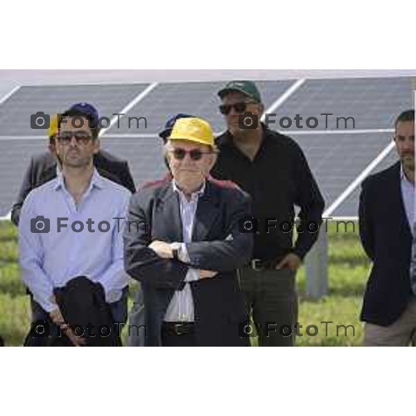 Chignolo D\'isola Bergamo Italgen parco fotovoltaico piu grande della lombardia 20 maggio 2026 cronaca Bergamo Italia Signor Rosa proprietario area della Rosa e C di chignolo Foto Tiziano Manzoni Lapresse