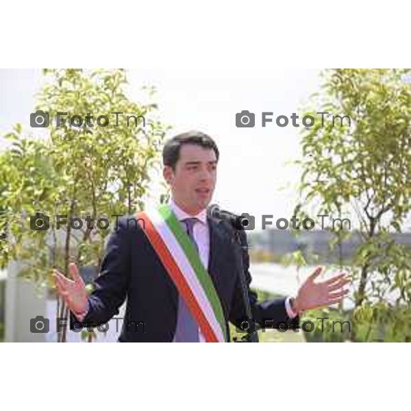 Chignolo D\'isola Bergamo Italgen parco fotovoltaico piu grande della lombardia 20 maggio 2026 cronaca Bergamo Italia Saul Pedruzzi siondaco di chignolo Foto Tiziano Manzoni Lapresse
