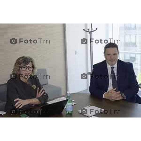 Bergamo punto sull’attività Presidente di Confindustria Bergamo Giovanna Ricuperati e il Direttore Generale Paolo Piantoni. 28 maggio 2026 cronaca Bergamo Italia Foto Tiziano Manzoni Lapresse