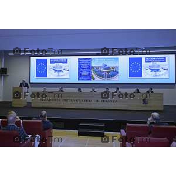 Bergamo Bergamo Convegno Guardia di Finanza "Dall\'Europa ai territori: come utilizzare i fondi UE per lo sviluppo locale" Intervento del ministro Tommaso Foti 29 maggio 2026 cronaca Bergamo Italia Foto Tiziano Manzoni Lapresse