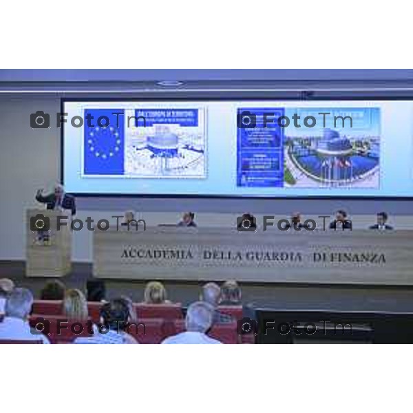 Bergamo Bergamo Convegno Guardia di Finanza "Dall\'Europa ai territori: come utilizzare i fondi UE per lo sviluppo locale" Intervento del ministro Tommaso Foti 29 maggio 2026 cronaca Bergamo Italia Foto Tiziano Manzoni Lapresse