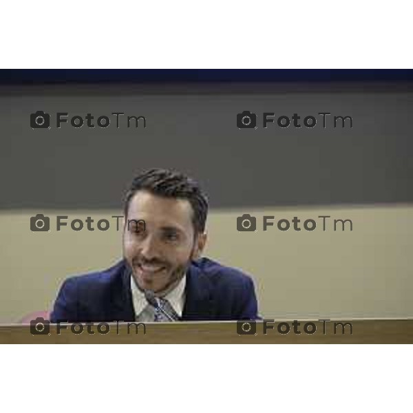 Bergamo Bergamo Convegno Guardia di Finanza "Dall\'Europa ai territori: come utilizzare i fondi UE per lo sviluppo locale" Intervento Giovanni Crosetto 29 maggio 2026 cronaca Bergamo Italia Giovanni Crosetto Foto Tiziano Manzoni Lapresse