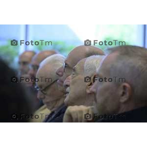 Bergamo presentazione del libro “Brembo - La velocità dei freni, storia di un’impresa dall’Italia al mondo” di Paolo Bricco con Enrico Letta e Francesco Giaazzi 29 maggio 2026 cronaca Bergamo Italia Foto Tiziano Manzoni Lapresse