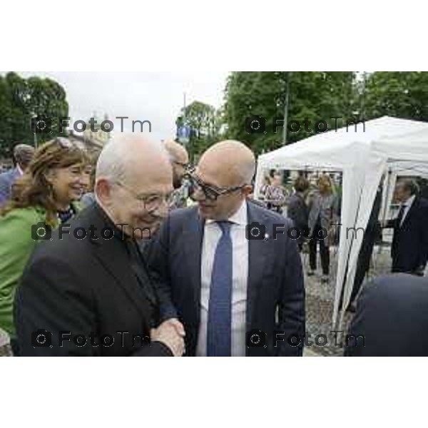 Bergamo festa della Repubblica – 80 anni piazza Vittorio Veneto Prefettura di Bergamo. 2 Giugno 2026 cronaca Bergamo Italia Foto Tiziano Manzoni Lapresse