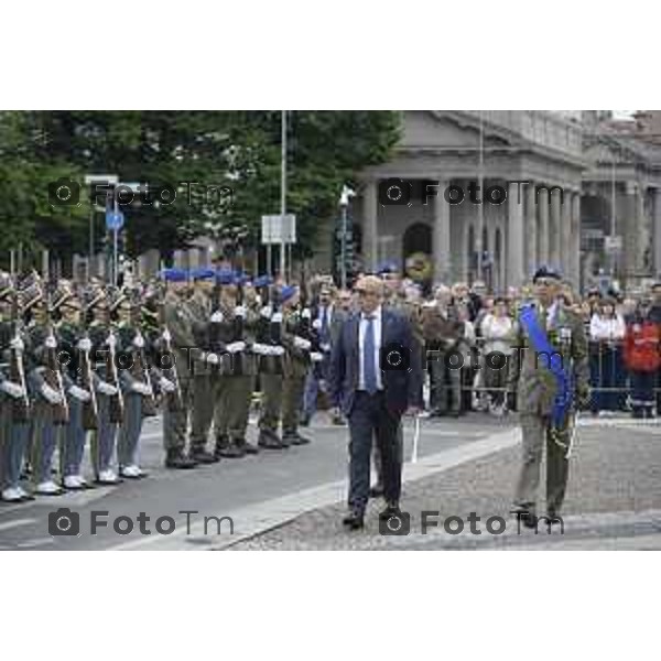 Bergamo festa della Repubblica – 80 anni piazza Vittorio Veneto Prefettura di Bergamo. 2 Giugno 2026 cronaca Bergamo Italia Foto Tiziano Manzoni Lapresse