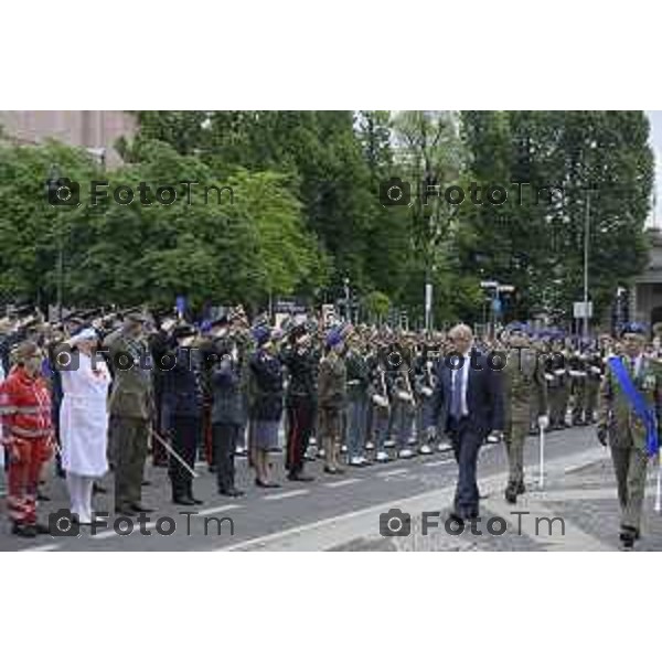 Bergamo festa della Repubblica – 80 anni piazza Vittorio Veneto Prefettura di Bergamo. 2 Giugno 2026 cronaca Bergamo Italia Foto Tiziano Manzoni Lapresse