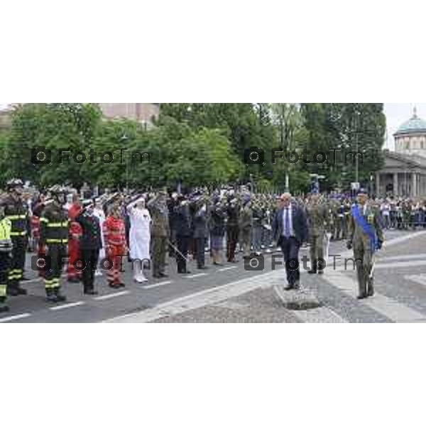 Bergamo festa della Repubblica – 80 anni piazza Vittorio Veneto Prefettura di Bergamo. 2 Giugno 2026 cronaca Bergamo Italia Foto Tiziano Manzoni Lapresse