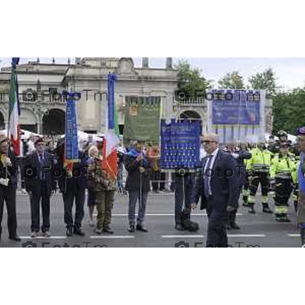 Bergamo festa della Repubblica – 80 anni piazza Vittorio Veneto Prefettura di Bergamo. 2 Giugno 2026 cronaca Bergamo Italia Foto Tiziano Manzoni Lapresse