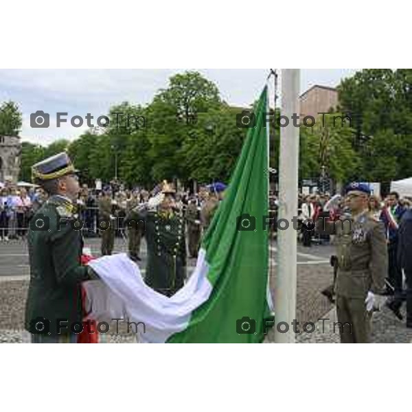 Bergamo festa della Repubblica – 80 anni piazza Vittorio Veneto Prefettura di Bergamo. 2 Giugno 2026 cronaca Bergamo Italia Foto Tiziano Manzoni Lapresse