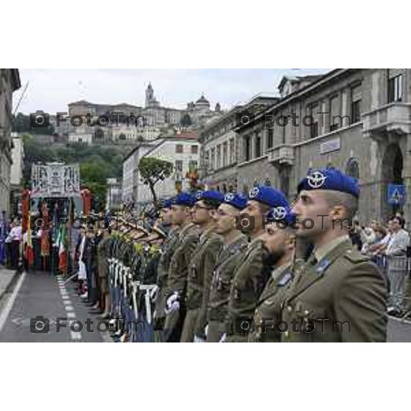 Bergamo festa della Repubblica – 80 anni piazza Vittorio Veneto Prefettura di Bergamo. 2 Giugno 2026 cronaca Bergamo Italia Foto Tiziano Manzoni Lapresse