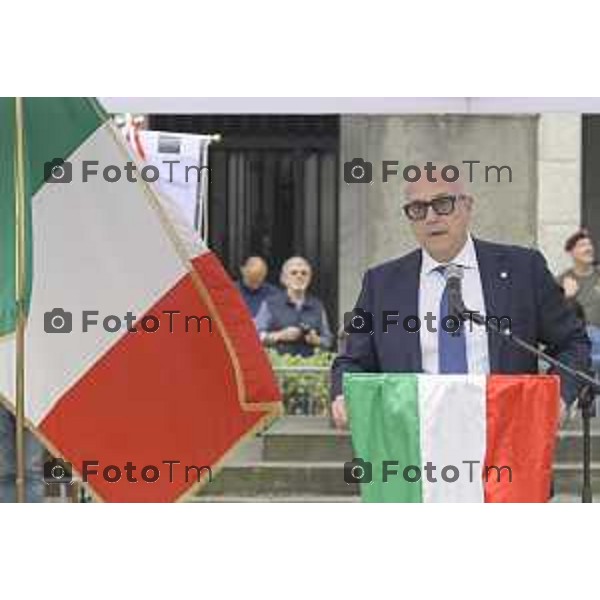 Bergamo festa della Repubblica – 80 anni piazza Vittorio Veneto Prefettura di Bergamo. 2 Giugno 2026 cronaca Bergamo Italia Foto Tiziano Manzoni Lapresse