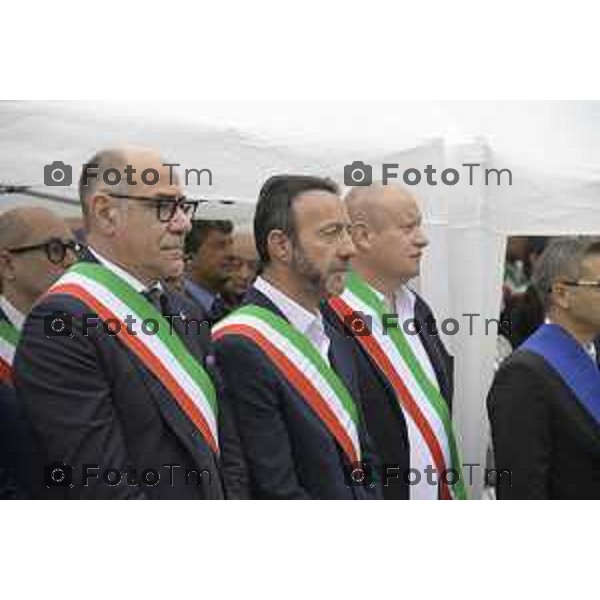 Bergamo festa della Repubblica – 80 anni piazza Vittorio Veneto Prefettura di Bergamo. 2 Giugno 2026 cronaca Bergamo Italia Foto Tiziano Manzoni Lapresse