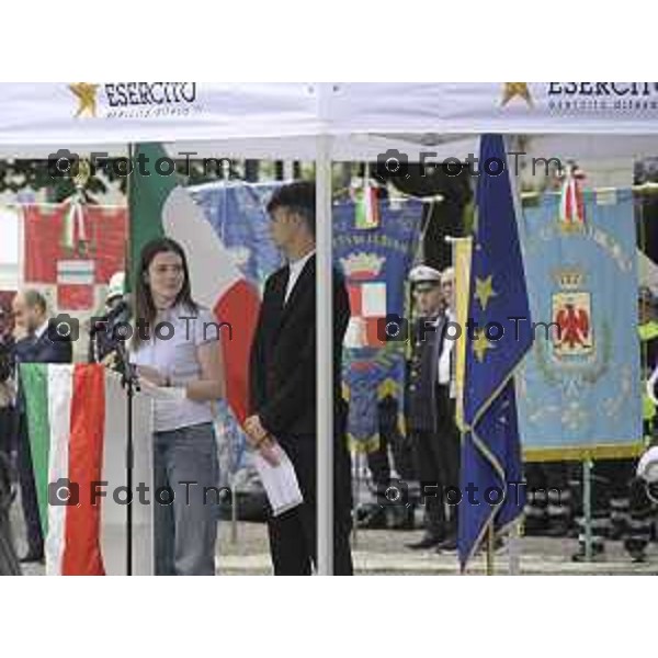Bergamo festa della Repubblica – 80 anni piazza Vittorio Veneto Prefettura di Bergamo. 2 Giugno 2026 cronaca Bergamo Italia Foto Tiziano Manzoni Lapresse