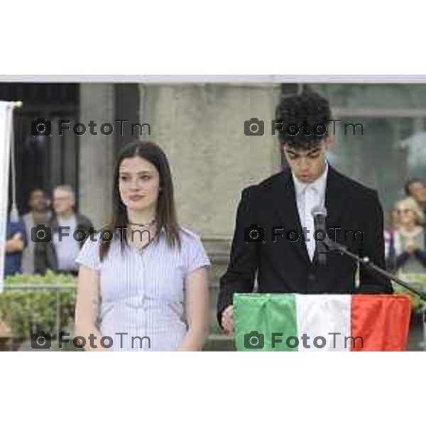 Bergamo festa della Repubblica – 80 anni piazza Vittorio Veneto Prefettura di Bergamo. 2 Giugno 2026 cronaca Bergamo Italia Foto Tiziano Manzoni Lapresse