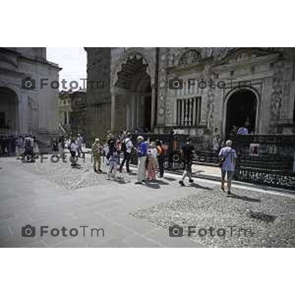 Bergamo Città Alta Piazza vecchia Cappella santa maria maggiore turisti 4-Giugno 2026 cronaca Bergamo Italia Foto Tiziano Manzoni Lapresse
