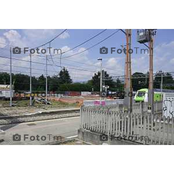 Ponte San Pietro BG lavori raddoppio ferroviario e stazione 8 giugno 2026 cronaca Bergamo Italia Foto Tiziano Manzoni Lapresse