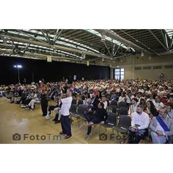 Bergamo 6 edizione Premio Costruiamo il Futuro distribuzione premi in campo sociale, sportivo, ambientale e culturale. Maurizio Lupi, 11 giugno 2026 cronaca Bergamo Italia Foto Tiziano Manzoni Lapresse