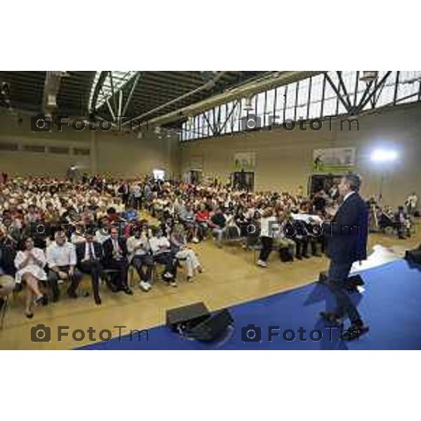Bergamo 6 edizione Premio Costruiamo il Futuro distribuzione premi in campo sociale, sportivo, ambientale e culturale. Maurizio Lupi, 11 giugno 2026 cronaca Bergamo Italia Foto Tiziano Manzoni Lapresse