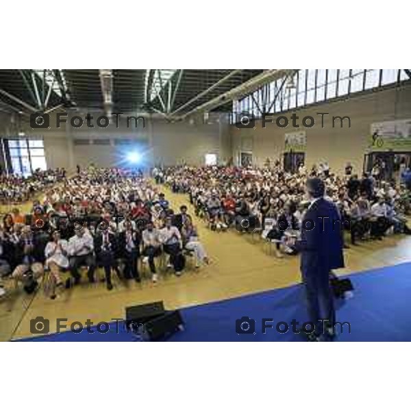 Bergamo 6 edizione Premio Costruiamo il Futuro distribuzione premi in campo sociale, sportivo, ambientale e culturale. Maurizio Lupi, 11 giugno 2026 cronaca Bergamo Italia Foto Tiziano Manzoni Lapresse