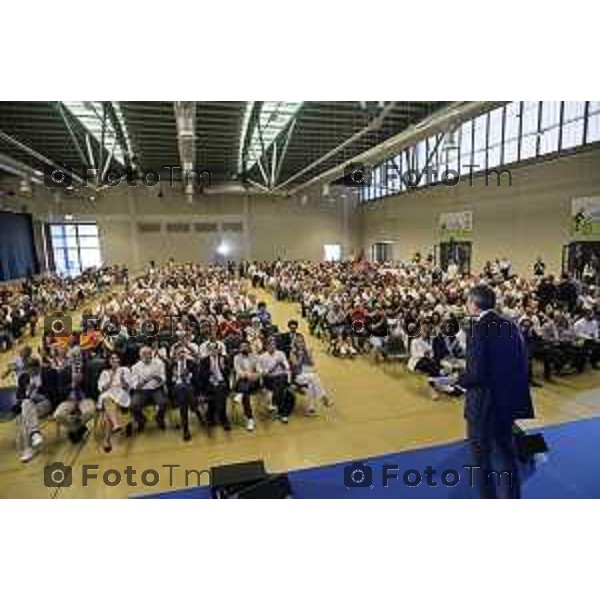 Bergamo 6 edizione Premio Costruiamo il Futuro distribuzione premi in campo sociale, sportivo, ambientale e culturale. Maurizio Lupi, 11 giugno 2026 cronaca Bergamo Italia Foto Tiziano Manzoni Lapresse