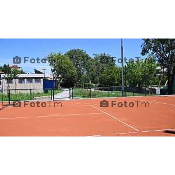 Bergamo sopralluogo al cantiere Centro Tennis Loreto, riqualificazione dell’impianto sportivo che, una volta completato, entrerà a far parte delle strutture gestite dal CUS 12 giugno 2026 Montello Italia foto Tiziano Manzoni Lapresse