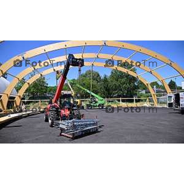 Bergamo sopralluogo al cantiere Centro Tennis Loreto, riqualificazione dell’impianto sportivo che, una volta completato, entrerà a far parte delle strutture gestite dal CUS 12 giugno 2026 Montello Italia foto Tiziano Manzoni Lapresse