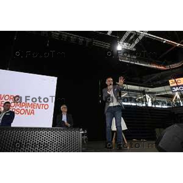 Bergamo Danilo Dadda, Presidente Vanoncini S.p.A.; ChorusLife Arena di Bergamo, al Convegno e Cerimonia di consegna dei Diplomi e delle Lauree di JAC, che celebrerà 533 giovani talenti pronti a entrare nel mondo del lavoro. 13 giugno o 2026 cronaca Bergamo Italia Foto Tiziano Manzoni Lapresse