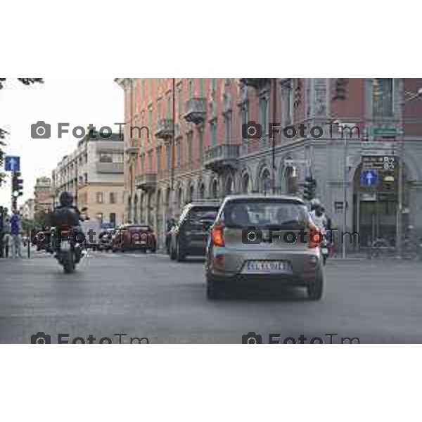 Bergamo nuova sgnaletica Bergamo via paleocopa e-BRT Bergamo-Dalmine-Verdellino 23 giugnoo 2026 cronaca Bergamo Italia Foto Tiziano Manzoni Lapresse