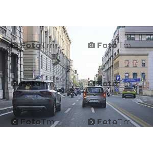 Bergamo nuova sgnaletica Bergamo via paleocopa e-BRT Bergamo-Dalmine-Verdellino 23 giugnoo 2026 cronaca Bergamo Italia Foto Tiziano Manzoni Lapresse