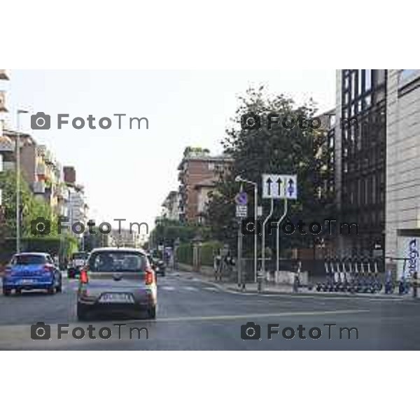 Bergamo nuova sgnaletica Bergamo via paleocopa e-BRT Bergamo-Dalmine-Verdellino 23 giugnoo 2026 cronaca Bergamo Italia Foto Tiziano Manzoni Lapresse