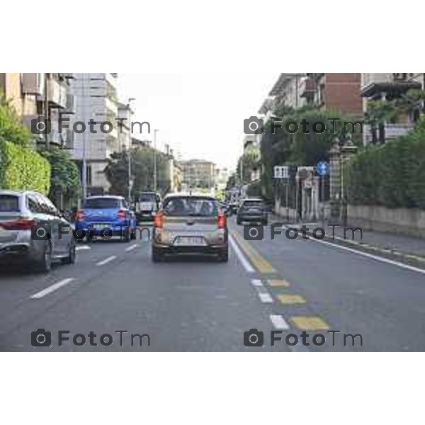 Bergamo nuova sgnaletica Bergamo via paleocopa e-BRT Bergamo-Dalmine-Verdellino 23 giugnoo 2026 cronaca Bergamo Italia Foto Tiziano Manzoni Lapresse