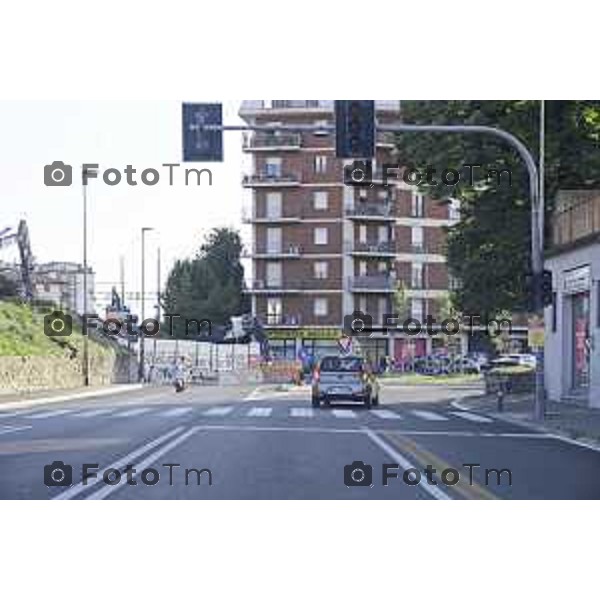 Bergamo nuova sgnaletica Bergamo via paleocopa e-BRT Bergamo-Dalmine-Verdellino 23 giugnoo 2026 cronaca Bergamo Italia Foto Tiziano Manzoni Lapresse