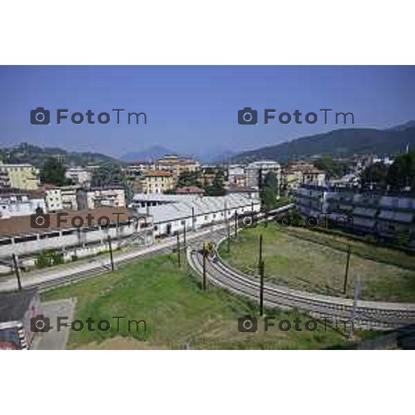 Bergamo Linea T2 Bergamo - Villa d\'Almè Tramvia della Valle Brembana Lavori fermate e vecchie stazioni 23 Giugno 2026 cronaca Bergamo Italia Foto Tiziano Manzoni Lapresse