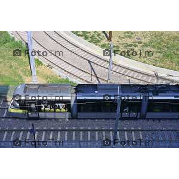 Bergamo Linea T2 Bergamo - Villa d\'Almè Tramvia della Valle Brembana Lavori fermate e vecchie stazioni 23 Giugno 2026 cronaca Bergamo Italia Foto Tiziano Manzoni Lapresse