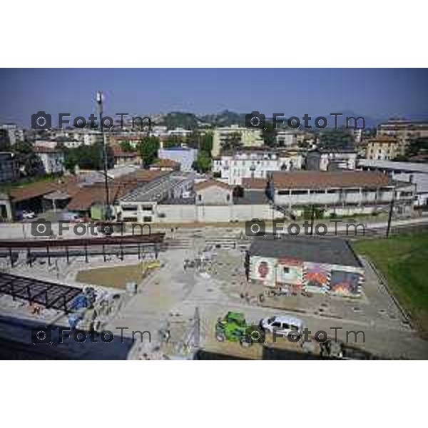 Bergamo Linea T2 Bergamo - Villa d\'Almè Tramvia della Valle Brembana Lavori fermate e vecchie stazioni 23 Giugno 2026 cronaca Bergamo Italia Foto Tiziano Manzoni Lapresse