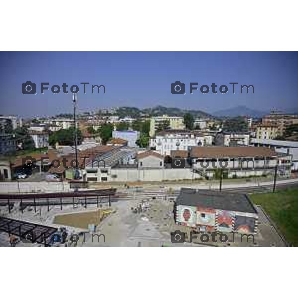 Bergamo Linea T2 Bergamo - Villa d\'Almè Tramvia della Valle Brembana Lavori fermate e vecchie stazioni 23 Giugno 2026 cronaca Bergamo Italia Foto Tiziano Manzoni Lapresse