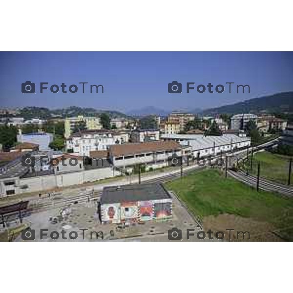 Bergamo Linea T2 Bergamo - Villa d\'Almè Tramvia della Valle Brembana Lavori fermate e vecchie stazioni 23 Giugno 2026 cronaca Bergamo Italia Foto Tiziano Manzoni Lapresse