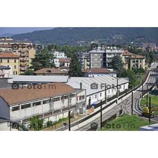 Bergamo Linea T2 Bergamo - Villa d\'Almè Tramvia della Valle Brembana Lavori fermate e vecchie stazioni 23 Giugno 2026 cronaca Bergamo Italia Foto Tiziano Manzoni Lapresse
