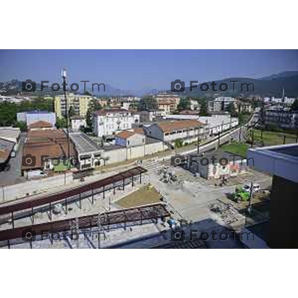Bergamo Linea T2 Bergamo - Villa d\'Almè Tramvia della Valle Brembana Lavori fermate e vecchie stazioni 23 Giugno 2026 cronaca Bergamo Italia Foto Tiziano Manzoni Lapresse