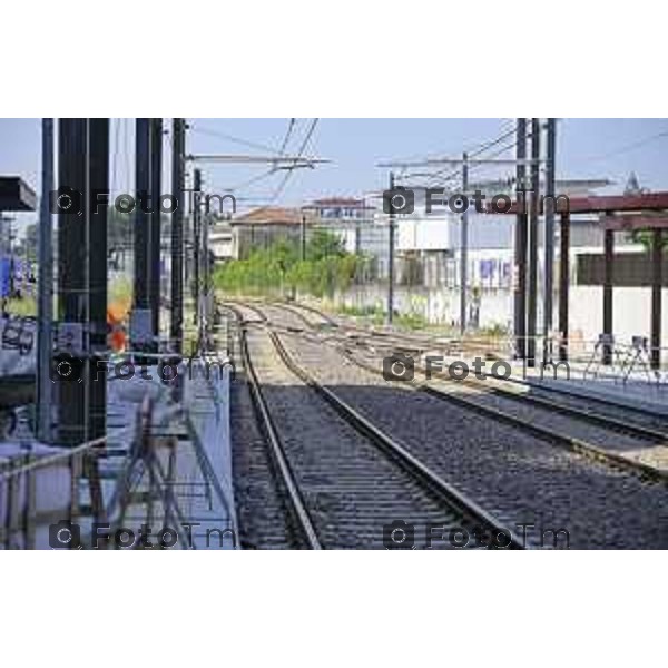 Bergamo Linea T2 Bergamo - Villa d\'Almè Tramvia della Valle Brembana Lavori fermate e vecchie stazioni 23 Giugno 2026 cronaca Bergamo Italia Foto Tiziano Manzoni Lapresse