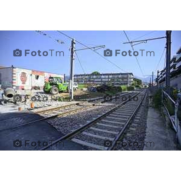 Bergamo Linea T2 Bergamo - Villa d\'Almè Tramvia della Valle Brembana Lavori fermate e vecchie stazioni 23 Giugno 2026 cronaca Bergamo Italia Foto Tiziano Manzoni Lapresse