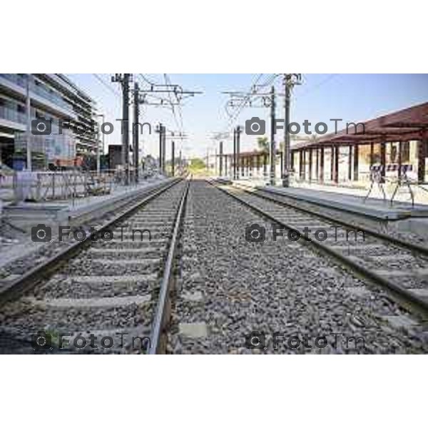 Bergamo Linea T2 Bergamo - Villa d\'Almè Tramvia della Valle Brembana Lavori fermate e vecchie stazioni 23 Giugno 2026 cronaca Bergamo Italia Foto Tiziano Manzoni Lapresse